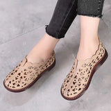 Vipkoala Ladies Shoes on Sale New Fashion Breathable Hole Women's Vulcanized Shoes Summer Flat Casual Soft Non-slip Women Sandals