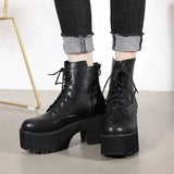 Vipkoala Women Ankle Boots Round Toe EVA Soft Material Lace-Up Female Short Boots Thick Platform Ladies Shoes Black