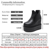 Vipkoala Spring Autumn Thick Soled Short Boots Women Platform Wedge Heels Female Ankle Boots Height Increasing Soft Leather Zipper