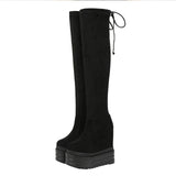 Vipkoala Winter Women High Boots Over The Knee Fashion Hidden Heel Warm Plush Thigh High Boots For Women Platform Shoes