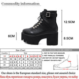 Vipkoala New Arrival Womens Autumn Shoes Chunky Block High Heel Platform Lace up Ankle Boots For Women Comfortable Promotion Sale