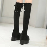 Vipkoala Winter Women High Boots Over The Knee Fashion Hidden Heel Warm Plush Thigh High Boots For Women Platform Shoes