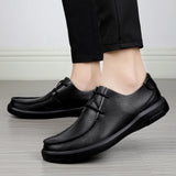 Men Oxfords Genuine Leather Dress Shoes Brogue Lace Up Mens Casual Shoes Luxury Brand Moccasins Loafers Men Plus Size 37-47