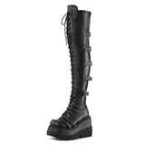 Vipkoala Brand Design Female High Platform Thigh High Boots Buckle Strap Gothic Girls High Heels Boots Women Cosplay Wedges Shoes