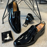 Vipkoala New Black Loafers for Men Patent Leather Tassels Wedding Business Men's Formal Shoes Size 38-45 Free Shipping men shoes