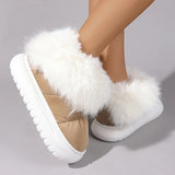 Vipkoala Thick Platform Waterproof Snow Boots Women's Fashion Fluffy Plush Ankle Boots 2024 Winter New Woman Warm Short Booties