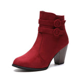 Vipkoala Red Boots Fashion Ankle Boot for Women High Heel Autumn Shoes Woman Fashion Platform Zipper Comfortable Size 43 Botas Mujer Fema