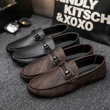 Vipkoala New Shoes for Men Casual Leather Shoes Slip-On Comfortable Driving Shoes Loafers Men Zapatos Para Hombre