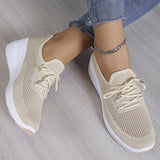 Vipkoala Spring Breathable Wedge Sneakers Women Mesh Knitted Platform Sports Shoes Woman Casual Non-Slip Lace Up Tennis Shoes Ladies