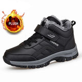 Winter Boots for Men New Waterproof Leather Warm Snow Ankle Boots Women Unisex Outdoor Non-slip Work High-top Casual Shoes