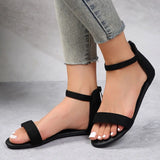 Vipkoala Stylish Women's Sandals Summer Women's Flats Back Zipper Cover Heels Casual Women's Sandalias De Mujer Shoes for Women