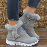 Vipkoala Winter Women Fur Warm Chelsea Snow Boots Casual Shoes New Short Plush Suede Ankle Boots Flats Gladiator Sport Ladies Botas Mujer