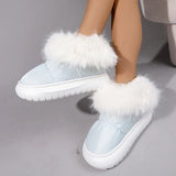 Vipkoala Thick Platform Waterproof Snow Boots Women's Fashion Fluffy Plush Ankle Boots 2024 Winter New Woman Warm Short Booties