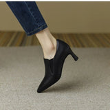 Vipkoala 2024 New High Quality Shoes for Women High Heels Autumn Solid Color Leather Shoes Sexy Party Platform Non-slip Women’s Shoes