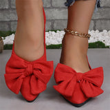 2024 New Summer Style Fashionable Comfortable and Versatile Women's Shoes Casual Simple Wear-resistant Flat Bottom Bow Shoes