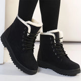 Women Boots Warm Fur Ankle Boots For Women Winter Shoes With Heels Snow Boots Winter Botas Mujer Women's Low Heel Boot