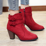 Vipkoala Red Boots Fashion Ankle Boot for Women High Heel Autumn Shoes Woman Fashion Platform Zipper Comfortable Size 43 Botas Mujer Fema