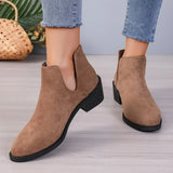 Vipkoala 2024 Fall Pointed Women's Shoes Suede Spliced Women's Boots Simple Square with Chelsea Boots Shoes for Women  Platform Boots