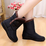 Vipkoala Winter Shoes for Women Snow Boots for Women Warm Ankle Boots Waterproof Wedges Plush Platform Ladies Women Boots Winter