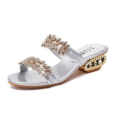 Vipkoala Women's Sandals Sparkly Sandals Outdoor Daily Beach Solid Colored Summer Sparkling Glitter Chunky Heel Open Toe Elegant Sweet Walking PU Leather Loafer Black Silver Gold