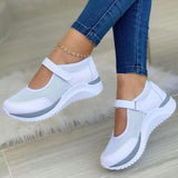 Vipkoala Women's Sneakers Plus Size Slip-on Sneakers White Shoes Outdoor Daily Color Block Solid Colored Summer Wedge Heel Round Toe Sporty Classic Casual Walking Mesh Magic Tape Black White Dusty Rose