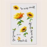 1 Sheet Of Sunflower Pattern Wrist Body Small Part Tattoo Sticker Can Last For 2-5 Days, Waterproof And Realistic Tattoo Sticker For Both Men And Women