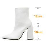 Vipkoala Autumn and Winter New High-heeled Women's Boots Sexy Fashion Pointed Toe Zipper Pure Color Casual Short Boots