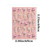 Flower Nail Art Stickers 5D Embossed Nail Decals Spring Flower Nail Stickers Self-Adhesive Design Nail Art Supplies Nail Accessories For Women Nail Decoration, 3 Sheets