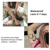 1 Sheet 3D Butterfly Tattoo Sticker , Waterproof Long Lasting Temporary Tattoo, Black Arm Body Realistic Fake Tattoo