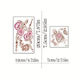 3 Sheets Waterproof Boho Temporary Tattoo Long-lasting For Beach Festival Parties Gift Tattoo Sticker Kit