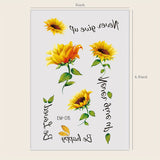 1 Sheet Of Sunflower Pattern Wrist Body Small Part Tattoo Sticker Can Last For 2-5 Days, Waterproof And Realistic Tattoo Sticker For Both Men And Women