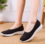 Vipkoala Hot Sale Women's Flat Shoes Summer Mesh Breathable Casual Flats Sneakers Ladies Knitting Shallow Comfort Walking Shoes