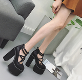 Vipkoala Fashion Women Pumps High Heels Zipper Rubber Sole Black Platform Shoes Spring Autumn Leather Shoes Female Promotion