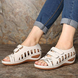 Vipkoala Women Sandals New Summer Shoes Woman Plus Size 43 Heels Sandals Wedges Chaussure Femme Casual Gladiator Sandalen Dames Hook loop