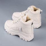 Vipkoala New Women's Casual Sneakers; Winter Sneakers With Plush Fur; Warm Women's Shoes; Women's Shoes With Lacing; Women's Snow Boots