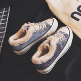 Vipkoala New Women Winter Fur Ankle Snow Boots Comfortable Thick Plush Keep Warm Sneakers Ladies Flock Platform Cotton Shoes Botas Mujer