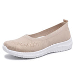 Vipkoala Hot Sale Women's Flat Shoes Summer Mesh Breathable Casual Flats Sneakers Ladies Knitting Shallow Comfort Walking Shoes