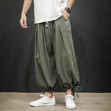 Vipkoala Men Harajuku Harem Pants Mens Summer Cotton Linen Joggers Pants Male Vintage Chinese Style Sweatpants Fashions