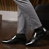 Vipkoala Fashion Slip On Men Dress Shoes Men Oxfords Fashion Business Dress Men Shoes New Classic Leather Men'S Suits Shoes