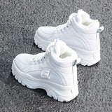 Vipkoala New Women's Casual Sneakers; Winter Sneakers With Plush Fur; Warm Women's Shoes; Women's Shoes With Lacing; Women's Snow Boots