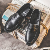 Vipkoala Genuine Leather Shoes Men Brogues Fashion Brand Man Business Shoes Soft Loafers Cow Leather Male Footwear