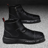 Vipkoala Summer Martin Boots High-Top Leather Shoes Waterproof Non-Slip High Quality Casual Mens Shoe Kitchen Dedicated Work Safety Shoes Mens Boots Fashion