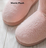 Vipkoala Women Winter Slippers Warm Plush Slip-on Couples Home Floor Shoes Anti-slip Comfortable Flats Female Warm Faux Fur Slippers