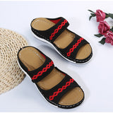 Vipkoala Women Slippers Knitting Sport Slipper Outside Platform Female Shoes Comfortable Print Ladies Leisure Mesh Sandals Plus Size 43