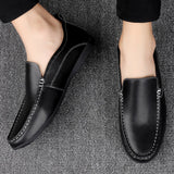 Vipkoala Men Boat Shoes Casual Breathable Mens Loafers Shoes Moccasins Flat Shoes Fashion Homme Leather Footwear