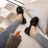 Vipkoala Spring New Mary Jane Platform Shoes Women Chunky Heel Vintage Lolita Shoes Patent leather Women High Heels Creepers Shoes