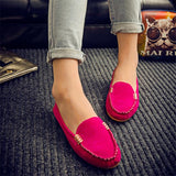 Vipkoala Women Casual Flat Shoes Spring Autumn Flat Loafer Women Shoes Slips Soft Round Toe Denim Flats Jeans Shoes Plus Size