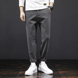 Vipkoala Men Smart Casual Pants Korean Japanese Fashion Straight Loose Trousers Male Business Office Home Street Clothing Woolen