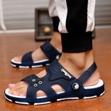 Vipkoala Summer Casual Shoes New Men Sandals Gladiator Sandals Open Toe Platform Outdoor Beach Sandal Rome Footwear Black Trendy Summer Fits