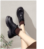 Vipkoala Platform japanned leather&matte lace-up oxfords shoes women british daisy low-top sneakers creepers round toe daddy shoes woman